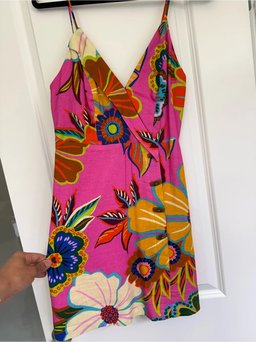 FARM Rio Pink Multicolor Floral Slip Dress - Picture 6 of 8